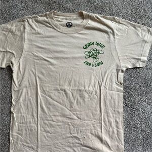 State of Mind "Grow With The Flow" Large Back Graphic Tee - Tan - Small